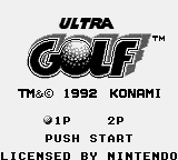Ultra Golf Title Screen
